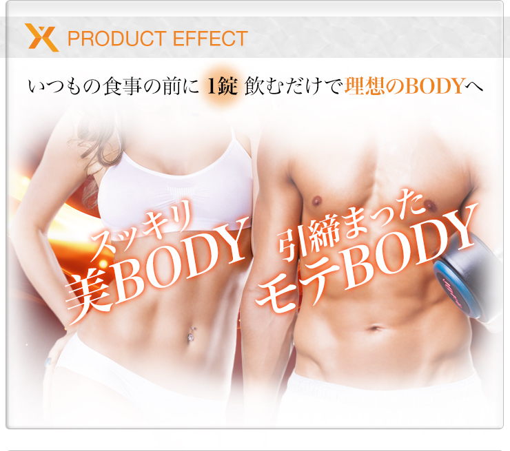 いつもの食事の前に1錠飲むだけで理想のBODYへ